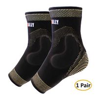 NeoAlly Ankle Brace Compression Support Sleeve with Silicone Gel, Reduce Foot Swelling & Prevent Ankle Injuries. Ankle Sleeve Helps Reduce Inflammation, Swelling, Soreness [1 Pair]