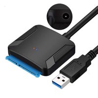 ELIATER USB 3.0 to SATA Adapter, High Performance 5 Gbps USB to 2.5 3.5 Inch Hard Drive Disk HDD Converter, Support UASP with 12V/2A Power Adapter