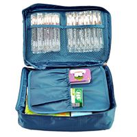 Outdoor Travel First Aid Kit Bag Home Small Medical Box Emergency Survival kit Treatment Outdoor Camping (Purplish Blue)