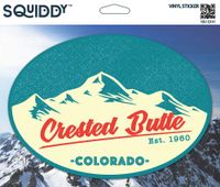 Squiddy Crested Butte Colorado - Vinyl Sticker Decal for Phone, Laptop, Water Bottle (3" Tall)