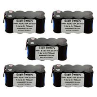 5x 9.6V 700mAh Custom NiCD Battery Pack w/Tabs For GSMR Radios, Exit Lighting