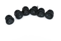 2-Pin Snap-In Round Rocker Latching ON/OFF Car/Boat Switch 10A/125V, 6A/250V (6 Pack) from U.S. SOLID