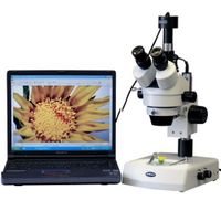 3.5X-90X Stereo Zoom Microscope w Dual Halogen Lights + 10MP Camera