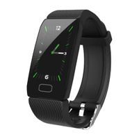 Dethler Smart Bracelet Heart Rate Pedometer Blood Pressure Monitor Bluetooth Wristband Smart Watches Black
