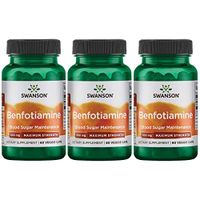Swanson Benfotiamine - Maximum Strength 300 mg 60 Veg Caps 3 Pack
