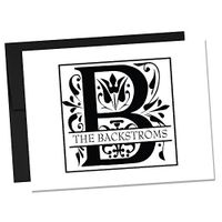 Personalized Large Monogram Notecard Set with Envelopes - Monogrammed Notecards - Notecard Gift Set