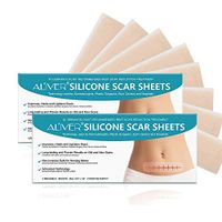 Ultra-thin Reusable Silicone Scar Sheets - Viowey Washable Scar Removal Sheets for Keloid, C-Section, Hypertrophic, Pregnancy,Surgical Scars Softens Repair Scars 4 Pcs/Box 2 Month Supply (8 Pcs)