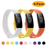 NANW 3-Pack Compatible with Fitbit Inspire HR Bands/Fitbit Inspire Band, Adjustable Soft Silicone Inspire Straps for Women Men Sports Replacement Accessories Bands for Inspire/Inspire HR