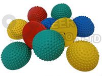 GEER Semicircle Foot Massage Ball Yoga Ball Pilates Ball Gym Ball (RED)
