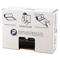 Inteplast Group VALH4348K22 High-Density Can Liner, 43 x 46, 60gal, 22mic, Black, 25/Roll, 6 Rolls/Carton