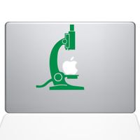 The Decal Guru 1650-MAC-13X-LG Science Microscope Decal Vinyl Sticker, Green, 13" MacBook Pro (2016 & Newer)