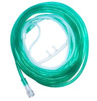 Westmed #0549 Adult High Flow Comfort Soft Plus Cannula with 14' Emerald Green Kink Resistant Tubing (Case of 25)