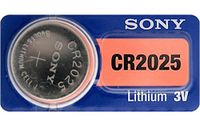 100 X Cr2025 Sony 3 Volt Lithium Coin Cell Batteries (On A Card)
