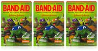 Band-Aid Brand Adhesive Bandages - Teenage Mutant Ninja Turtles - 20 Count Assorted Bandages Per Box - Pack of 3 Boxes