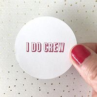 Sweet Thymes 40 I Do Crew Bachelorette Sticker | Bridal Party Bridesmaid Sticker Hangover Kit Sticker Round Circle Party Favor Bag Gift Label Envelope Seal