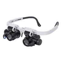 Magnifying Glasses Jewelry Loupe 8X 15X 23X Watch Repair Magnifier Miniature Magnifying Glass Eye Loop Coin Magnifier Headset Hands Free Magnifier Illuminated Magnifier LED Headband Jewelers Loupe
