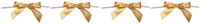 Reliant Ribbon Satin Twist Tie Bows - Small Ribbon, 5/8 Inch X 100 Pieces, Old Gold (Fоur Paсk)