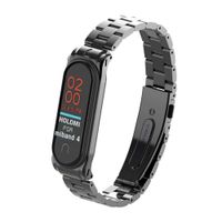 T-BLUER Xiaomi Mi Band 4/Mi Band 3 Band,Replacement Bracelet Metal Stainless Steel Strap Wristband Accessories for Xiaomi MiBand 4/MiBand 3,Black
