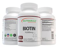 NutraBulk Biotin 10,000 mcg - 500 Count