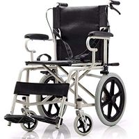 ChenCheng Wheelchair Foldable Portable Manual Wheelchair Solid tire Old Scooter Medical Supplies (Color : Black)