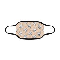 InterestPrint Washeable Reusable Mouth Mask French Bulldog Anti Dust Half Face Mouth Mask for Men Women Dustproof