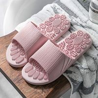 ADAHX Massage Slipper Shoes Unisex Summer Slipper acupoint Healthcare Slipper Health Rotating Accupressure Foot Slippers Men&Women,Pink,6