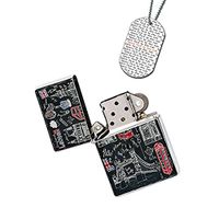 New Vibe Silver Flip Top Lighter - London England