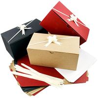 Colored Gift Boxes 9 x 4.5 x 4.5 inch Set of 10 Including Pull Bows and Tissue Paper. Perfect to Wrap Presents. Ideal for Christmas, Baby Clothes, Bathing Products, Cupcakes, Cookies and Other Gifts.