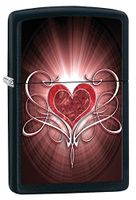 Zippo Personalized Message Engraved on Backside Love Heart Windproof Lighter