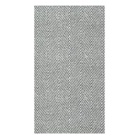 Caspari Jute Paper Linen Guest Towel Napkins in Charcoal - Four Packs of 12