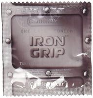 Siam Circus Caution Wear Iron Grip Snugger Fit Silicone-Based Lubricated Condoms 60-Pack