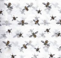 Bumble Bees on White Tissue Paper # 253-10 Large 20" x 26" Sheets