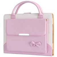 Jennyfly New iPad Air 3 Case, Hands-Free Stand Handbag Cover Full Body Protective Business Case Corner Protection Smart Cover with Auto Sleep/Wake Feature for 2019 iPad Air 3 10.5 inch- Pink