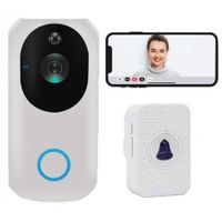 UPEOR Video Doorbell with HD Video,Wireless Smart Doorbell with PIR Motion Detection,Night Vision Two-Way Talk and Real-time Video 1080P HD App Control for iOS & Android(No Batteries &SD)
