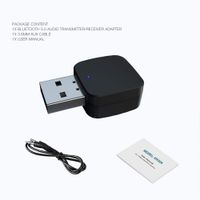 hudiemm0B Bluetooth Adapter, 2 in 1 Bluetooth 5.0 Stereo Audio Receiver Transmitter Adapter for PC Laptop