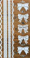 Set of 10 Creative Decorative Stickers DIY Album Stickers Bow Lace