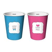 Creative Converting 377041 Man Or Little Miss Hot/Cold Cups, Multicolor