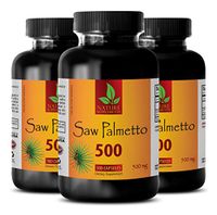 Hair Loss Capsules for Men - Saw Palmetto 500MG - Saw Palmetto 500mg Complex 100 Capsules - 3 Bottles 300 Capsules