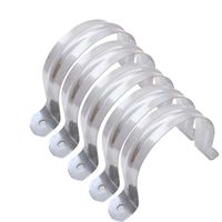3inch Two Hole Stainless Steel U-Tube Clamp Connecting Ring Hose Clamp-Bracket Stainless Steel Tube Strap Tension Clip-Heavy Duty Rigid Pipe Strap Clamp 5 Pcs(95mm)