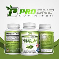 ProOne Nutrition Green Tea Extract Supplement with EGCG for Weight Loss - Antioxidant Blend for Healthy Heart Metabolism and Beauty - Formula for Improved Focus and Energy – 60 500 mg Capsules