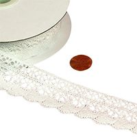 White Cotton Lace Trim 1 1/4" X 10 Yards