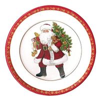 Caspari Lynn Haney Santa Paper Dinner Plates - 16 Count