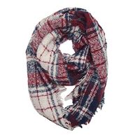 Clearance Fheaven Women Girls Winter Warm Classic Plaid Infinity Scarf Ring Neck Warmer Wrap Collar Scarf (C)