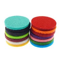 100PCS Diameter 1 3/16 inches Round Essential Oil Diffuser Locket Necklace Refill Pads Thickened Washable Absorbent (30X30MM)