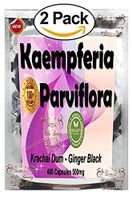 (2 Pack) 800 Capsules Kaempferia Parviflora Grachai Dum Black Ginger Galingale 500mg Powder Natural Grown in Thailand
