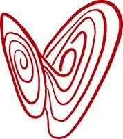 hBARSCI Mathematical Chaos Vinyl Decal - 5 Inches - for Cars, Trucks, Windows, Laptops, Tablets, Outdoor-Grade 2.5mil Thick Vinyl - Red