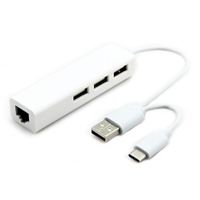 Lisin USB 3.1 Type C to Gigabit Ethernet Network with USB 2.0 Hub 3-port Cable LAN RJ45 Adapter Combo for New Macbok
