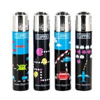 Bundle - 4 Items - Clipper Lighter Classic Video Games "Atari" Collection
