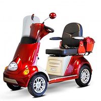 E-Wheels - EW-52 Heavy Duty Bariatric Scooter - 4-Wheel - 18"W x 19"D - Red