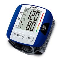 Automatic Blood Pressure Monitor, Wrist | Smart Measure Technology | Battery Powered, One-Touch Operation | Irregular Heartbeat and Excessive Body Motion Detection, Memory Average Function | HoMedics